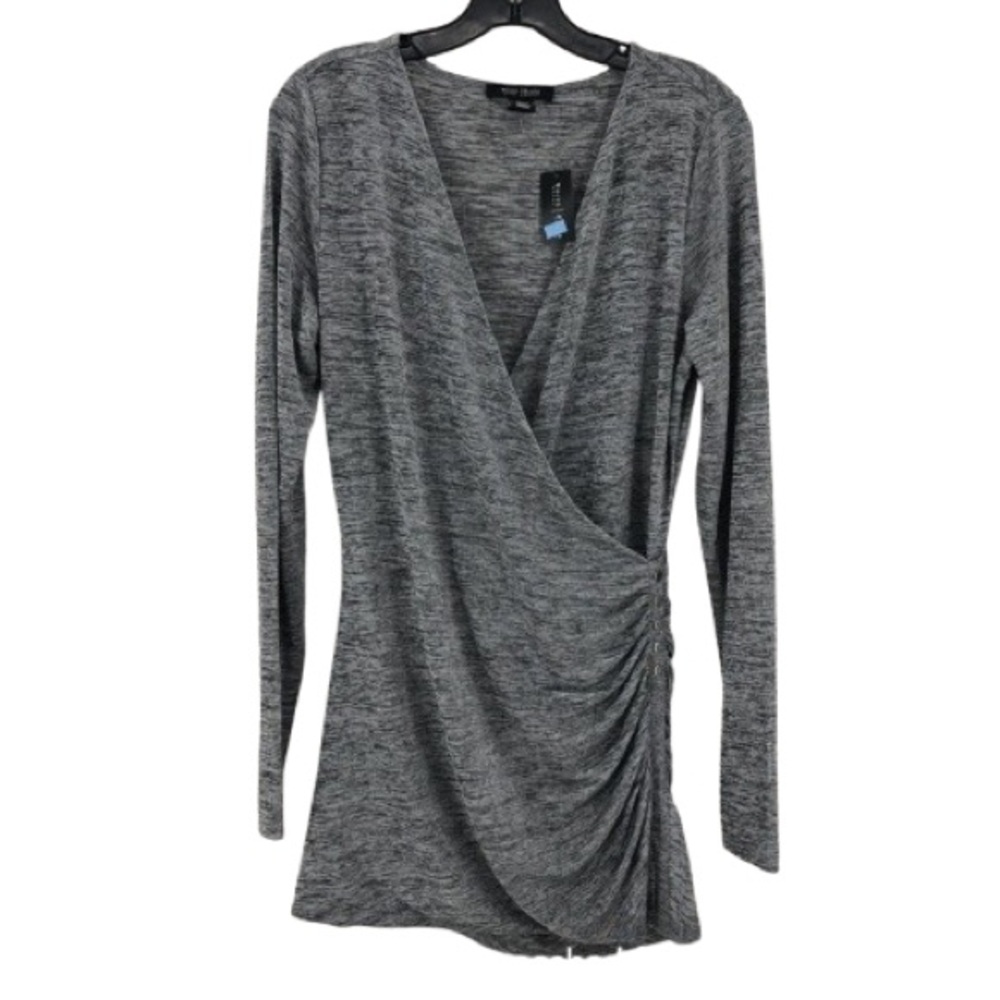 White House Black Market Gray Tunic Top